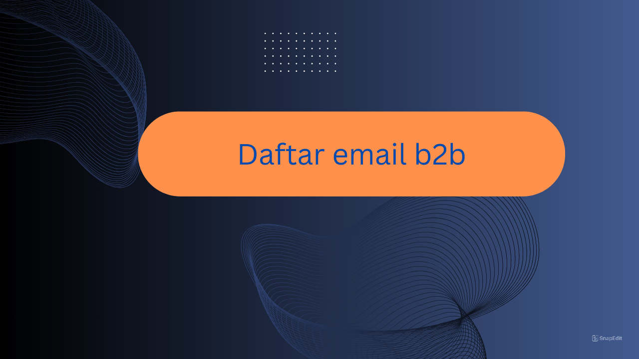 Daftar email b2b