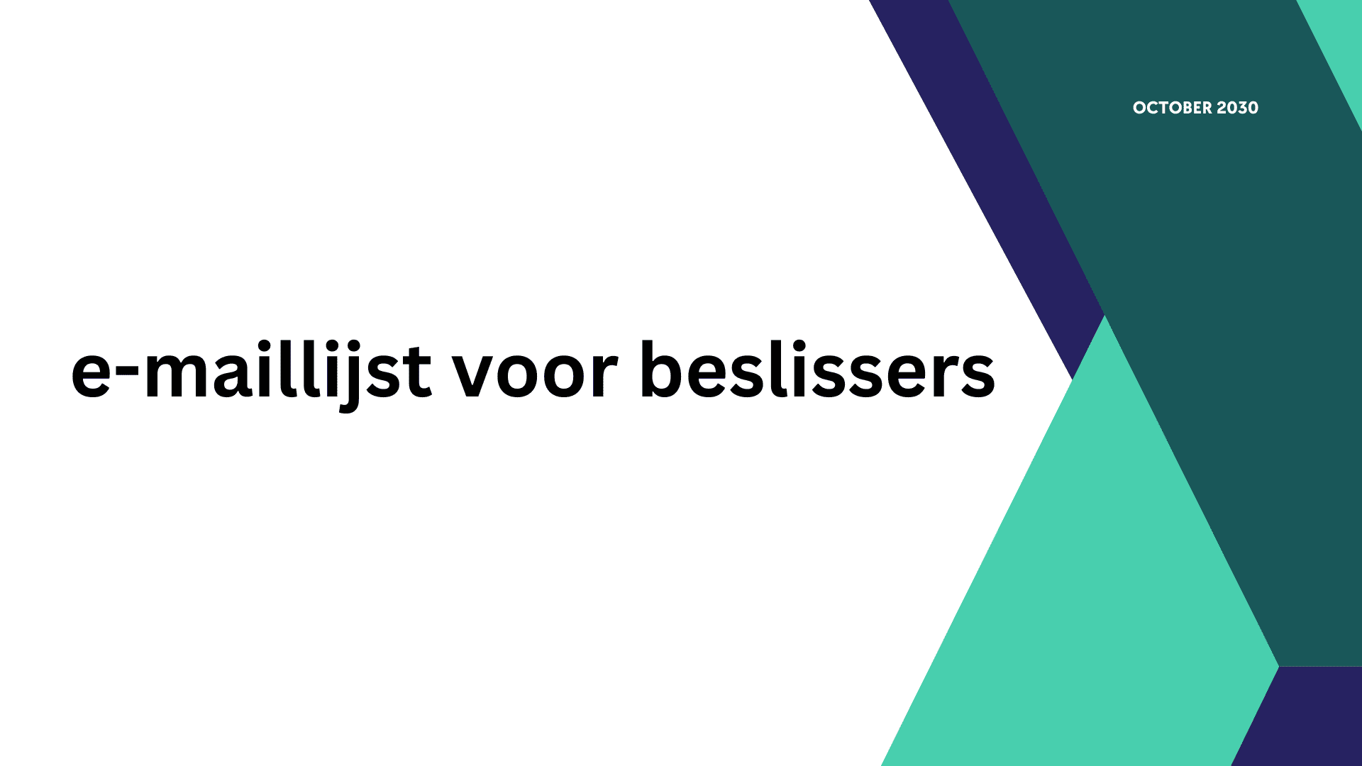 e-maillijst voor beslissers