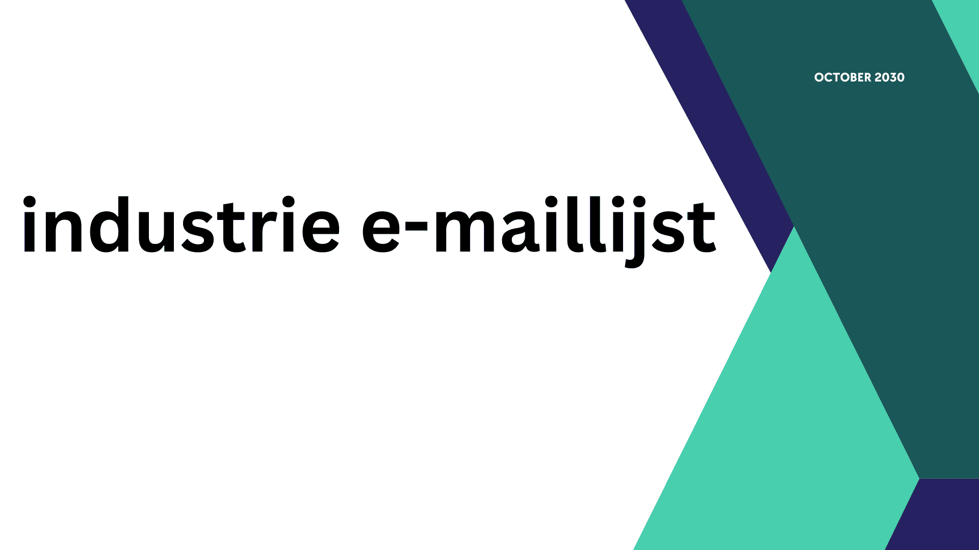 industrie e-maillijst