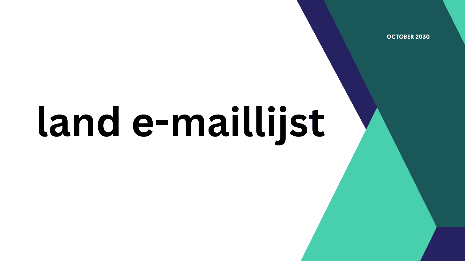 land e-maillijst